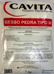 Gesso Pedra Amarelo Tipo III 1kg - Cavita