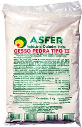 Gesso Pedra Amarelo Tipo III 1kg - Asfer