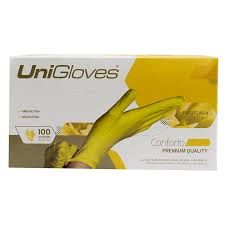 Luva p/ Procedimento Amarela - Uniglove